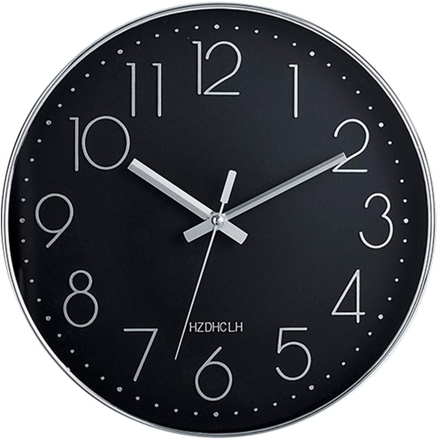 HZDHCLH Reloj de Pared silencioso controlado por Radio de 30 cm, Digital Grande, para salón, Cocina