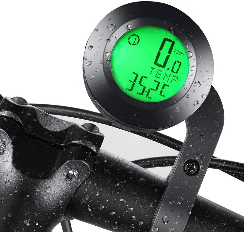 FRECOO Ciclocomputador inalámbrico, velocímetro para bicicleta con 3 retroiluminación, cuentakilómetros inalámbrico impermeable, retroiluminación LCD, adecuado todo tipo de bicicletas
