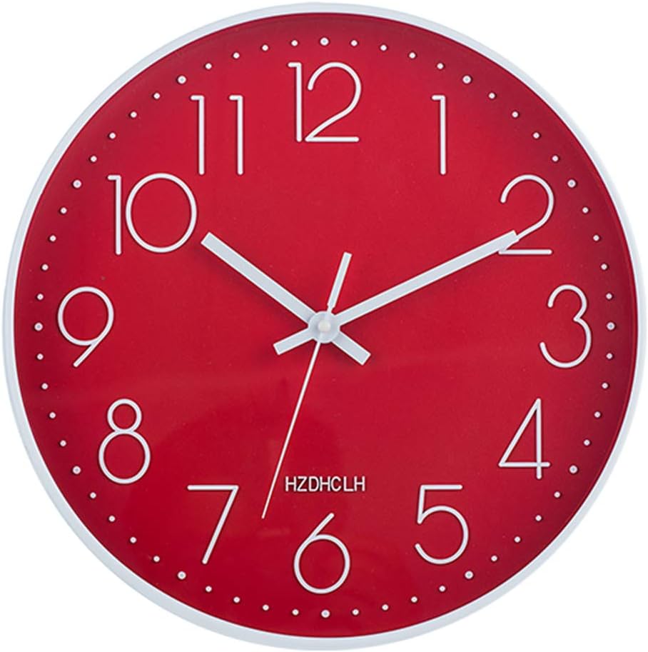 HZDHCLH Reloj de Pared silencioso controlado por Radio de 30 cm, Digital Grande, para salón, Cocina
