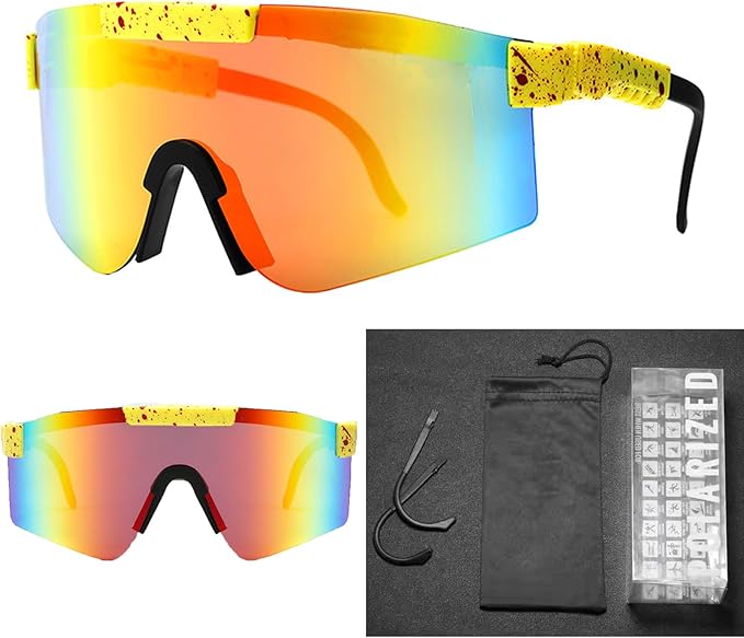 OULIQI Gafas de Sol Hombre Gafas de Sol Polarizadas Hombre Para Conducir, Ciclismo, Pesca, Golf y Todos los Deportes, Protección UV Antideslumbrante