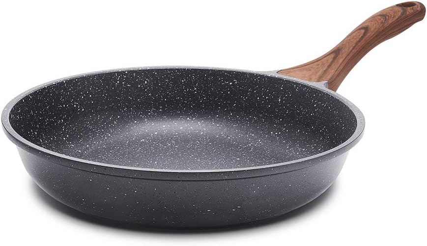 SENSARTE Sartén Antiadherente de 28 cm, Sartén para Tortilla con Recubrimiento de Granito Suizo, Utensilios de Cocina de Piedra Saludables Sartén de Chef, Compatible con Estufa de Gas e Inducción, Sin