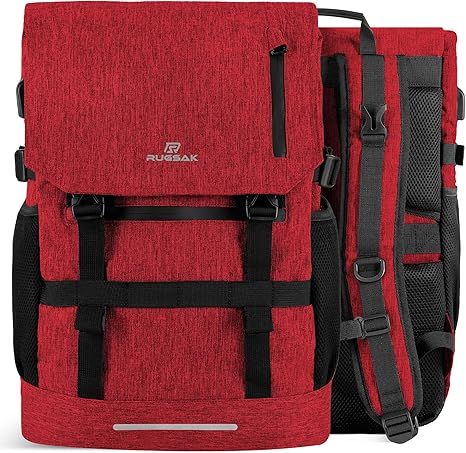 RS RUGSAK Mochila enrollable 3.0 original [tecnología de 3 tamaños] con compartimento Lapotpfach de 18 pulgadas | resistente al agua | para trabajo, escuela, viajes y deportes | hombre y mujer – ahora