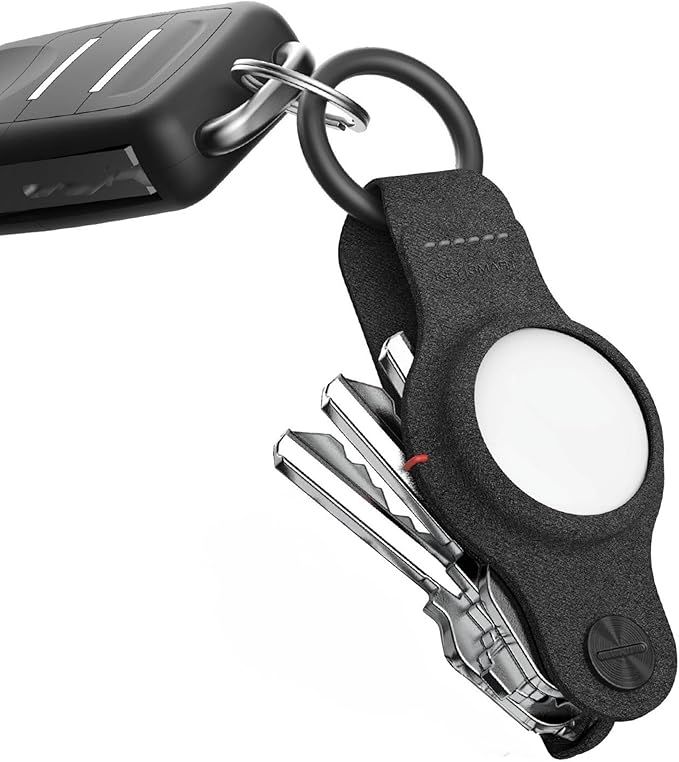 KeySmart Air - Llavero compacto para AirTag (negro)