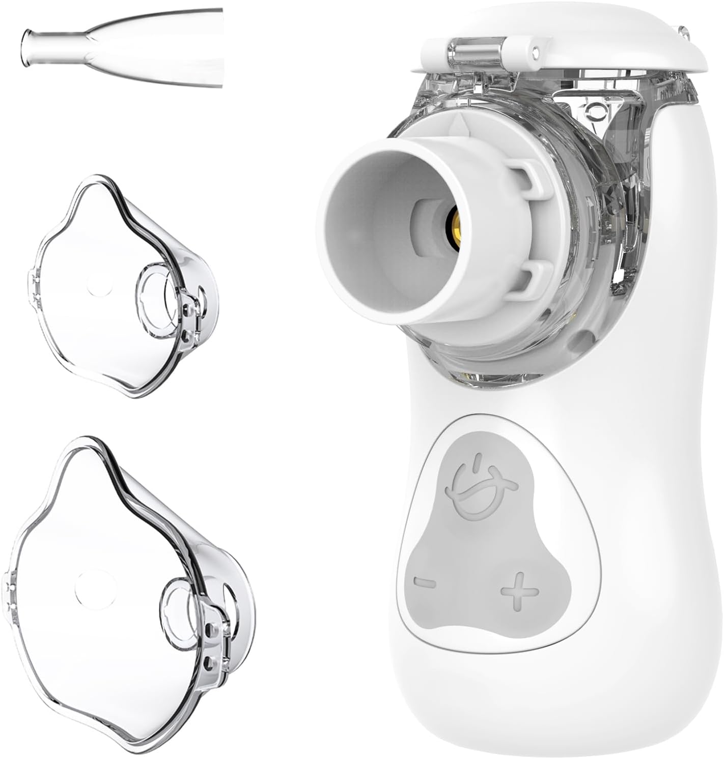 FEELLIFE Nebulizador Portatil Maquina De Aerosoles Inhalador, Para El Tratamiento De Tos, Asma, Enfermedades Respiratorias Superiores E Inferiores En Niños Y Adultos, Tasa De Atomización Ajustable