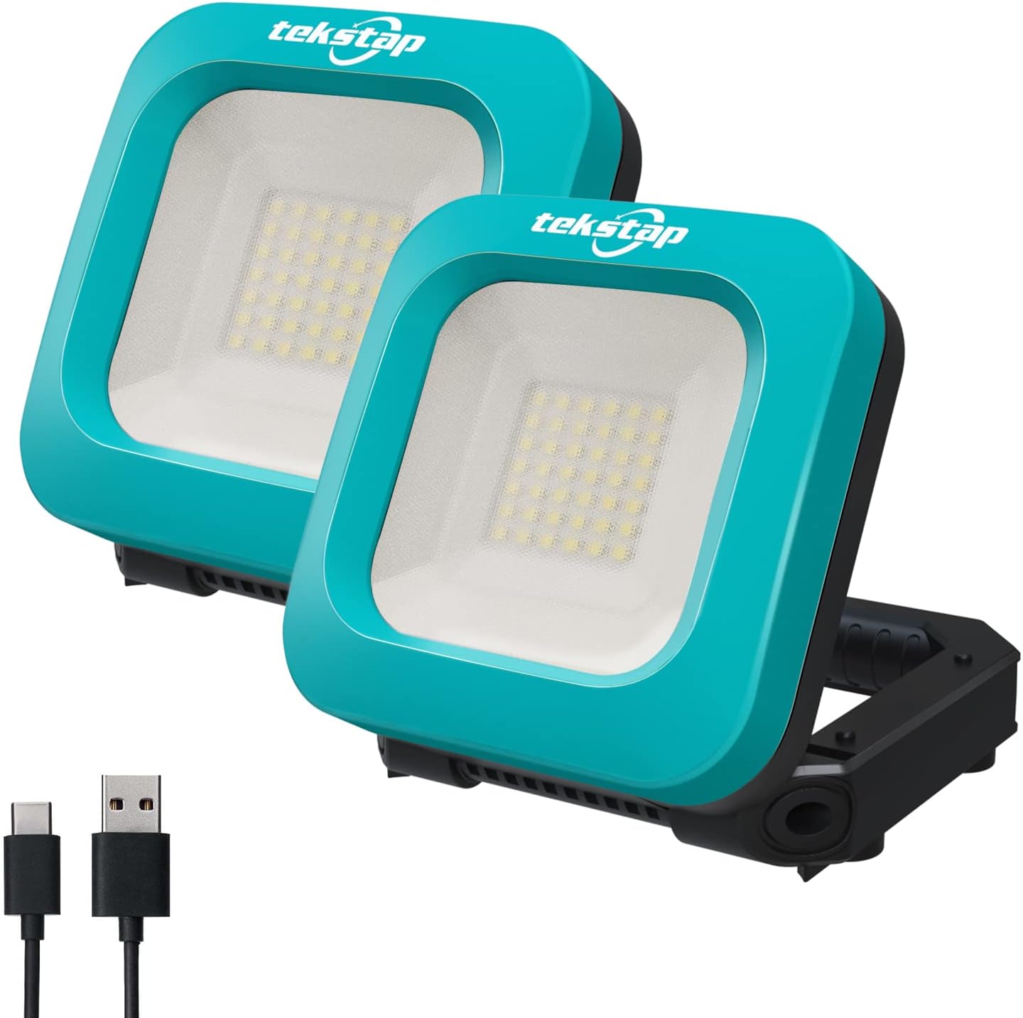 Foco LED para construcción tekstap, luz de trabajo magnética portátil, 1000 LM, 6500 K, IP65, lámpara de camping impermeable, recargable por USB, para reparación de automóviles, taller, garaje y emerg