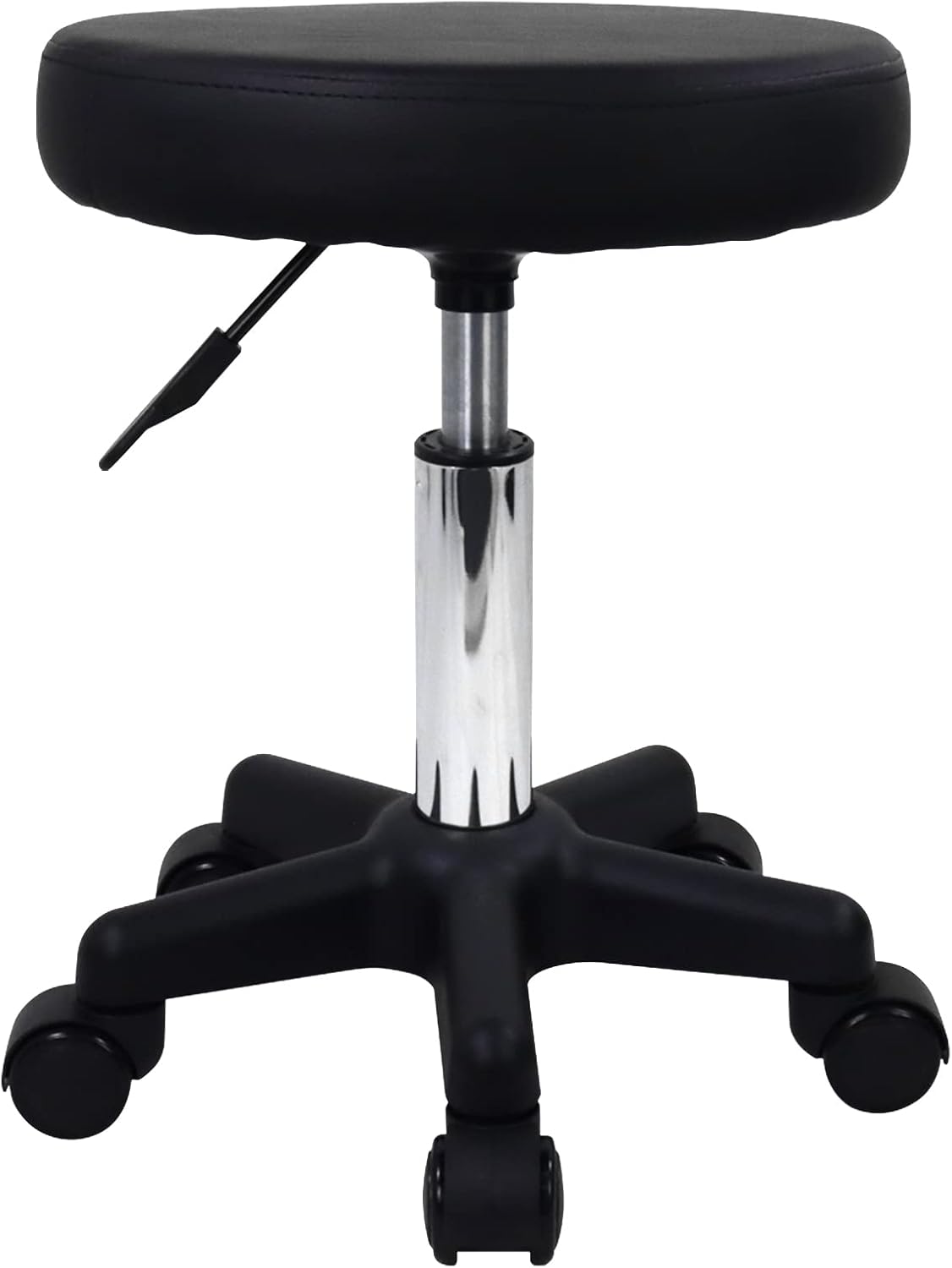 FURWOO Taburete Giratorio de Altura Ajustable con Ruedas Adecuado para masajes de salón de SPA Negro
