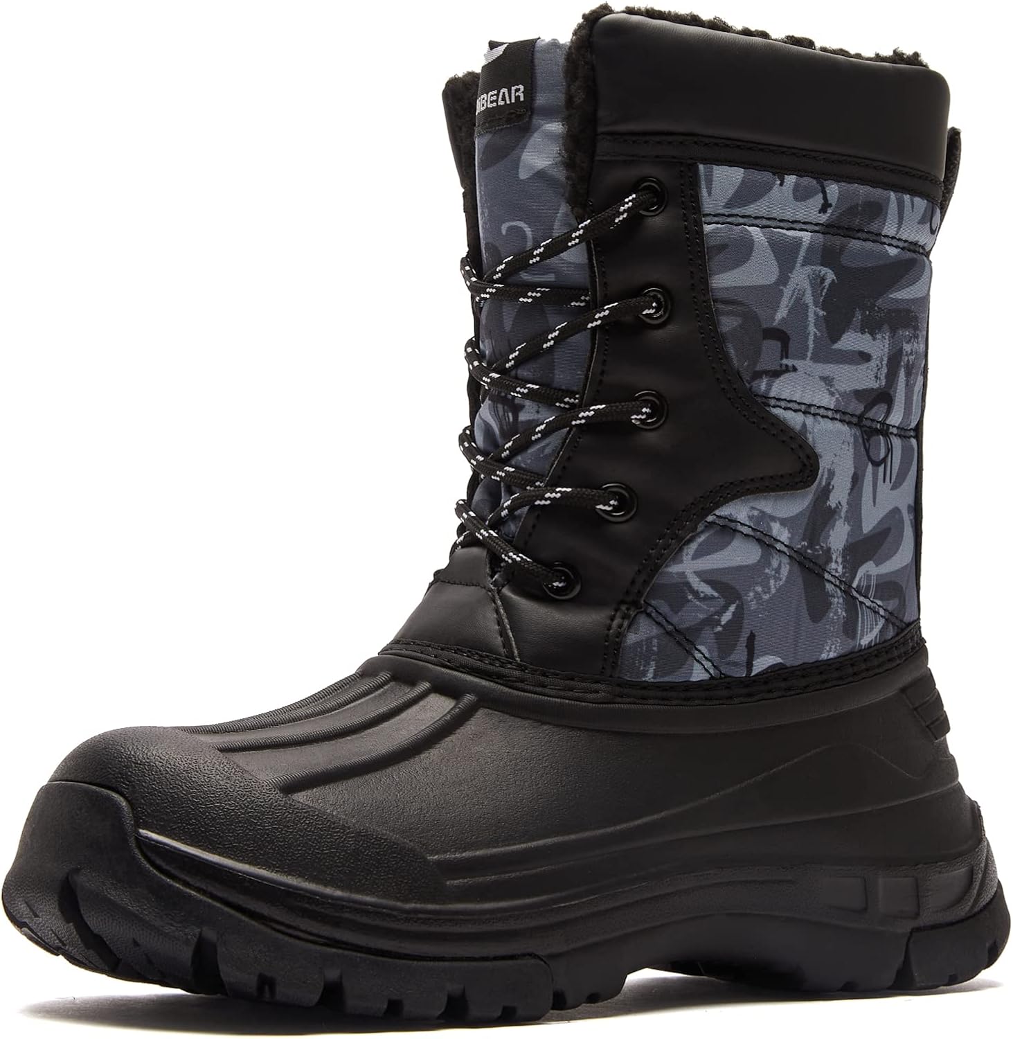 HOBIBEAR Botas de Invierno Niños Botas de Nieve Niños Niñas Botas de Invierno al Aire Libre Caliente e Impermeable Talla 31