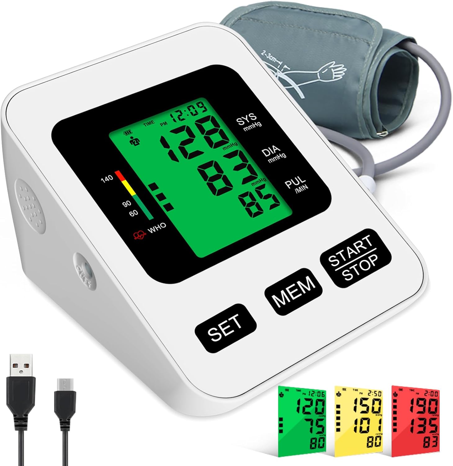 PANACARE 2.0 Dispositivos de medición de presión arterial de la parte superior del brazo, 4.2 