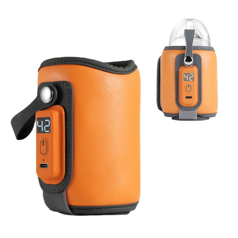 Gobesty Calienta Biberones Portatil, Calentador de Biberones Portátil con Pantalla LCD, Calentador de Biberones de Temperatura ajustable, Coche Calentador de Biberones para llevar y en Casa. B0CRQHQH6L