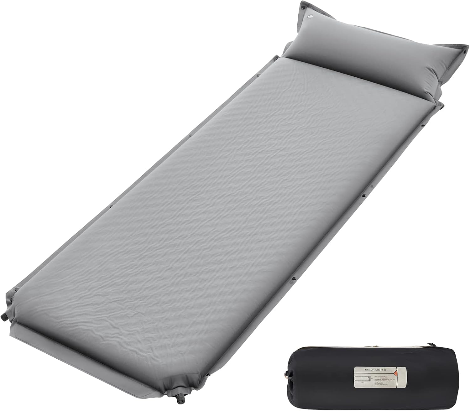 yETO Colchoneta de Camping Autoinflable, 193x63x8 cm, colchón de Camping Ultra Grueso, conectable