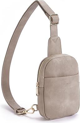 Telena Sling Bag Brusttasche, Damen Umhängetasche Klein Crossbody Bag PU Leder Sport Schultertasche Bauchtasche Stylisch