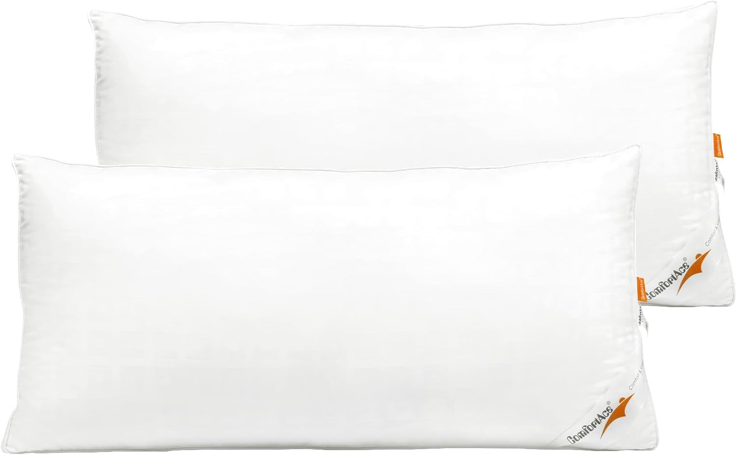 Paquete de 2 almohadas estándar para dormir, funda de almohada 100 % algodón transpirable, almohadas de cama suaves de colección premium para hotel, 40 x 80 cm