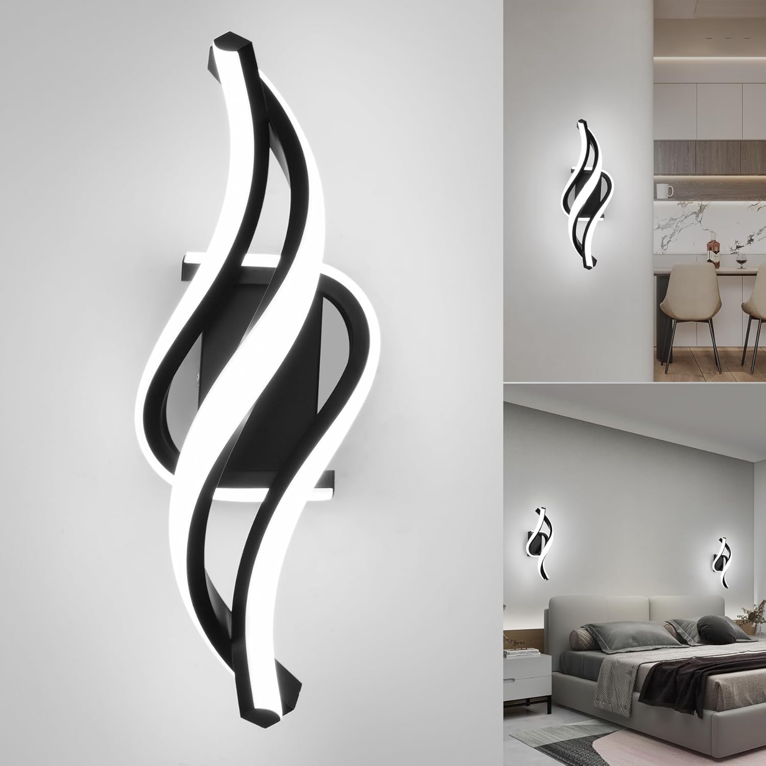Aplique de pared LED interior de 22W, 1800LM, 6000K. Dimensiones: 36x11 cm. Diseñado para montaje sencillo. Compatible con voltajes de 85-265V. Invierte en esta lámpara de bajo consumo, con una durabi