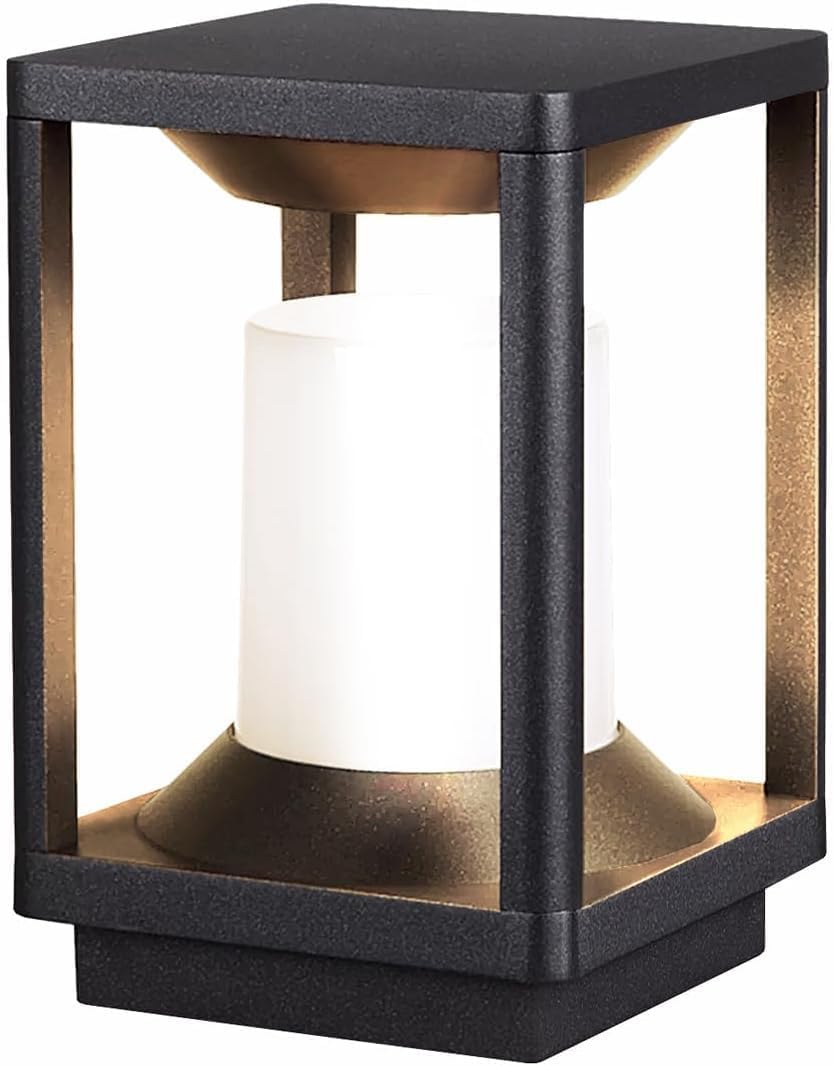 Farola Exterior Budbuddy 20W, con portalámparas E27 y bombilla de 20W incluida. Grado de impermeabilidad IP65, ideal para uso en exteriores. Dimensiones: 15x15x24 cm. Brillo: 2200LM, Color de luz: bla