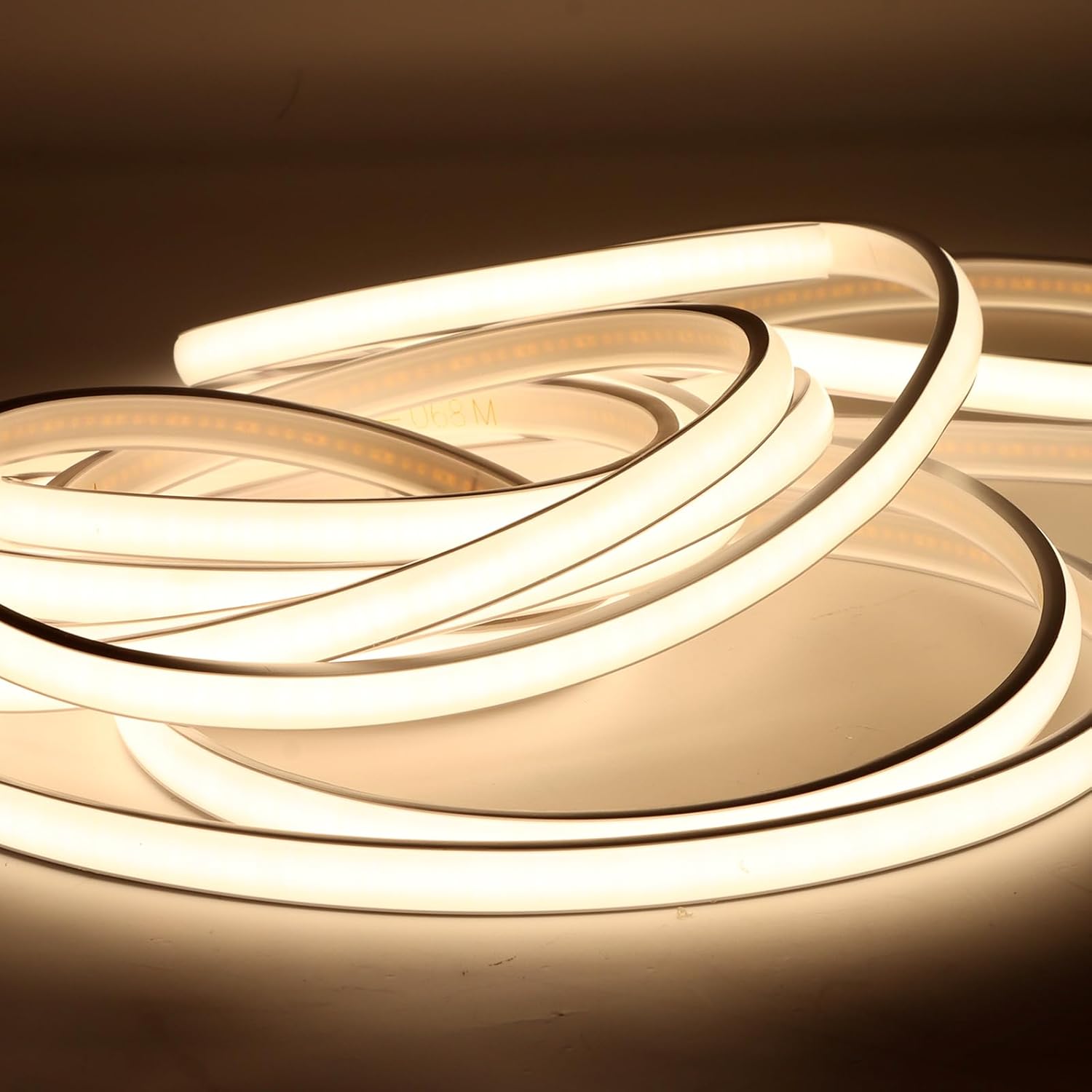 Tira LED COB pcning de 2 m, IP67, 220 V, 230 V, conexión directa con enchufe, extremadamente brillante, tira de luz LED de 2 metros, Assen, 230 V, impermeable, blanco 4000 K (blanco, 2 m)