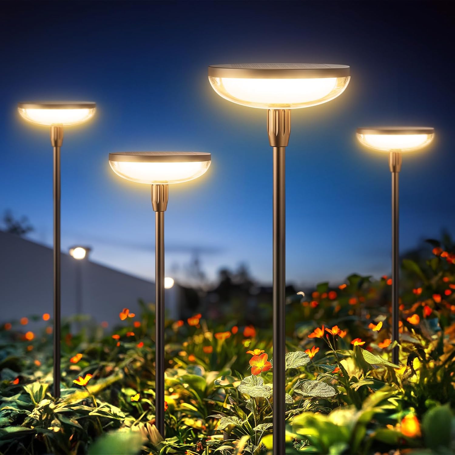 Las lámparas solares cuentan con 19 LED que emiten 40 lúmenes, 4-6 veces más brillantes que otras luces solares del mercado. Su batería de 1000 mAh ofrece entre 10-12 horas de iluminación luego de 6-8