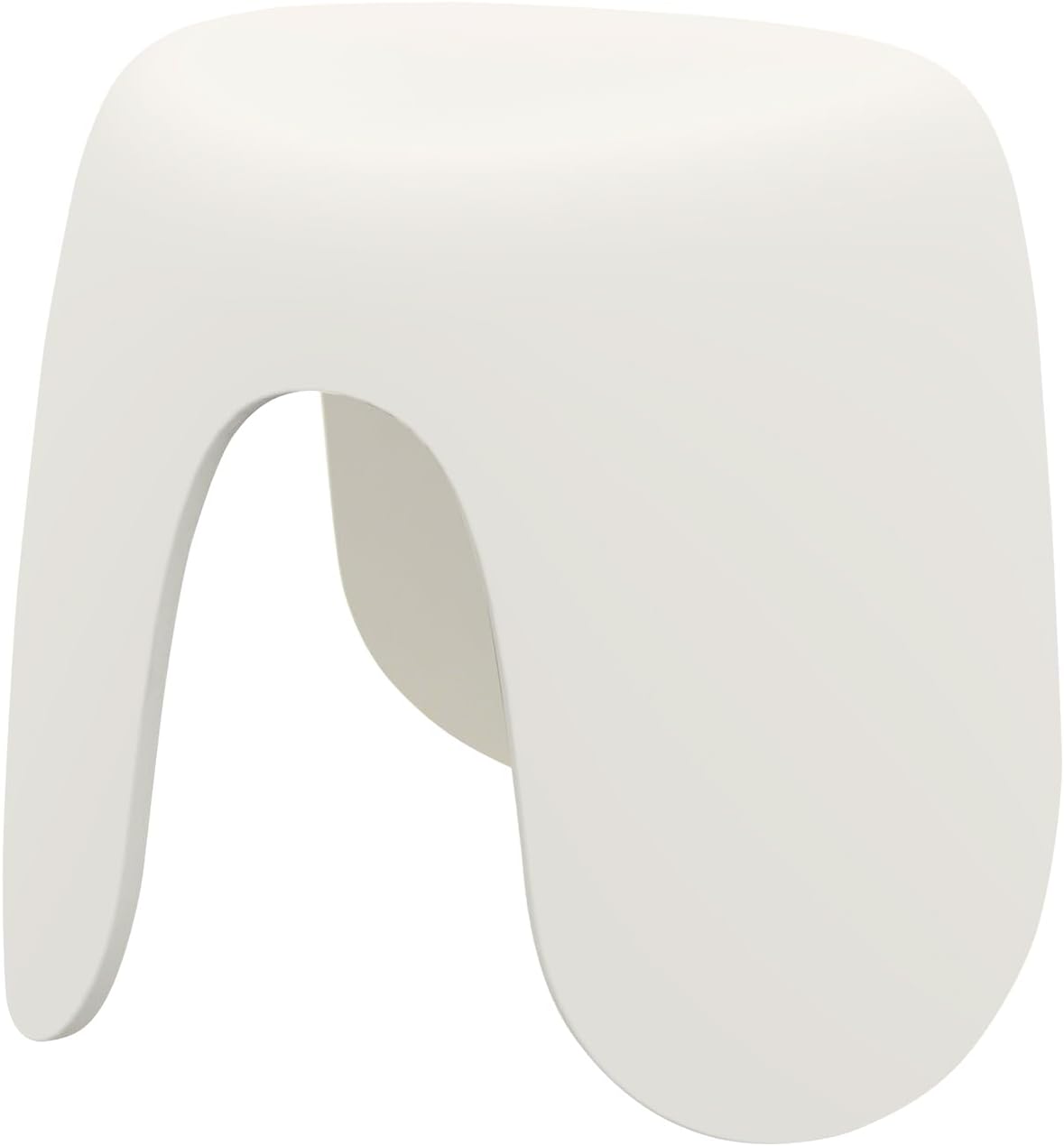 SHIMOYAMA Taburete Infantil, Reposapiés de 25 cm de Alto para niños y Adultos, Taburete de plástico, Asiento pequeño, soporta hasta 100 kg para Uso Diario en casa, Blanco Crema