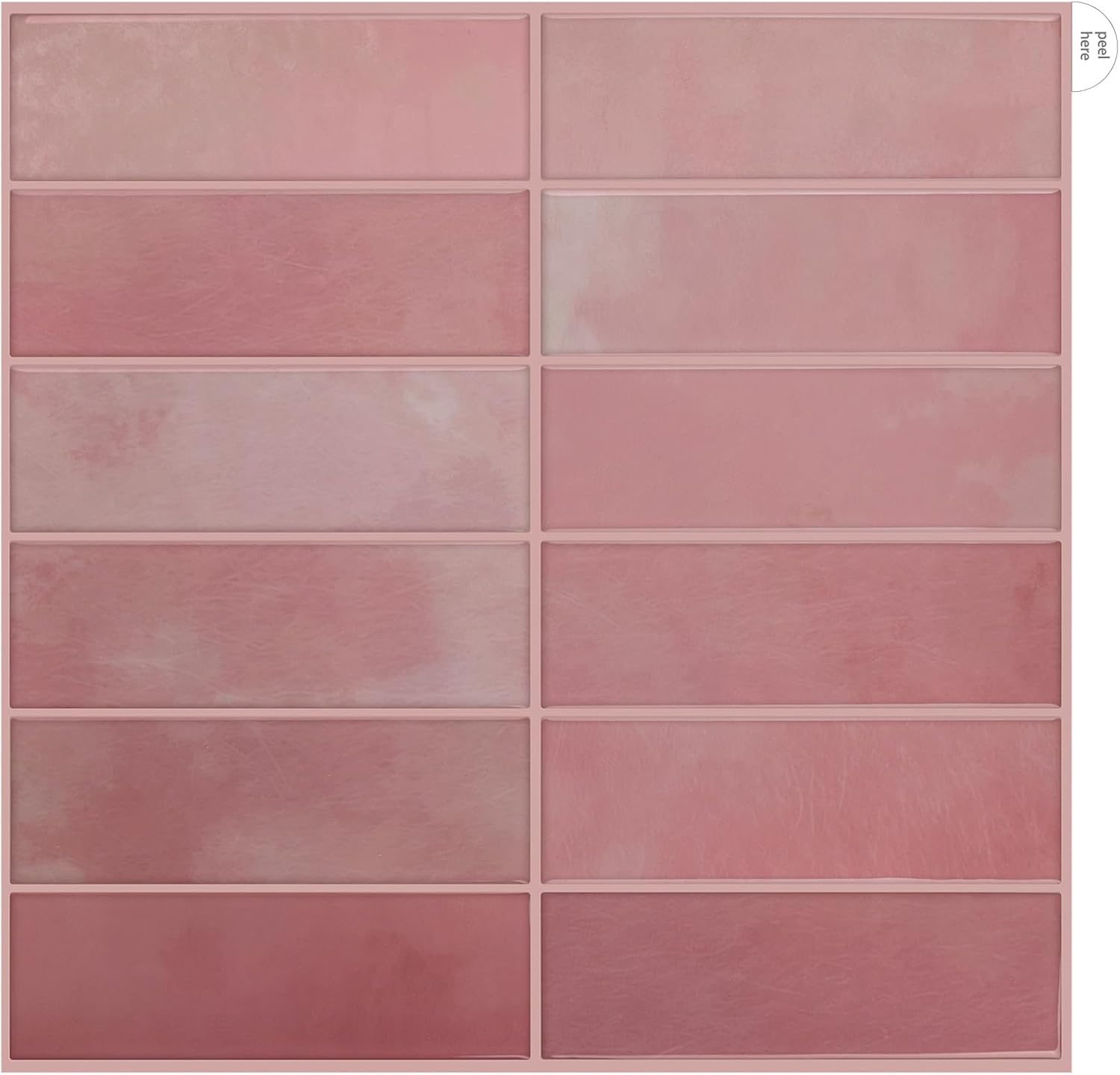 Pegatinas para azulejos WoStick (10 hojas), autoadhesivas para cocina, tamaño estándar, para salpicadero de cocina y baño (30,5 x 30,5 cm)
