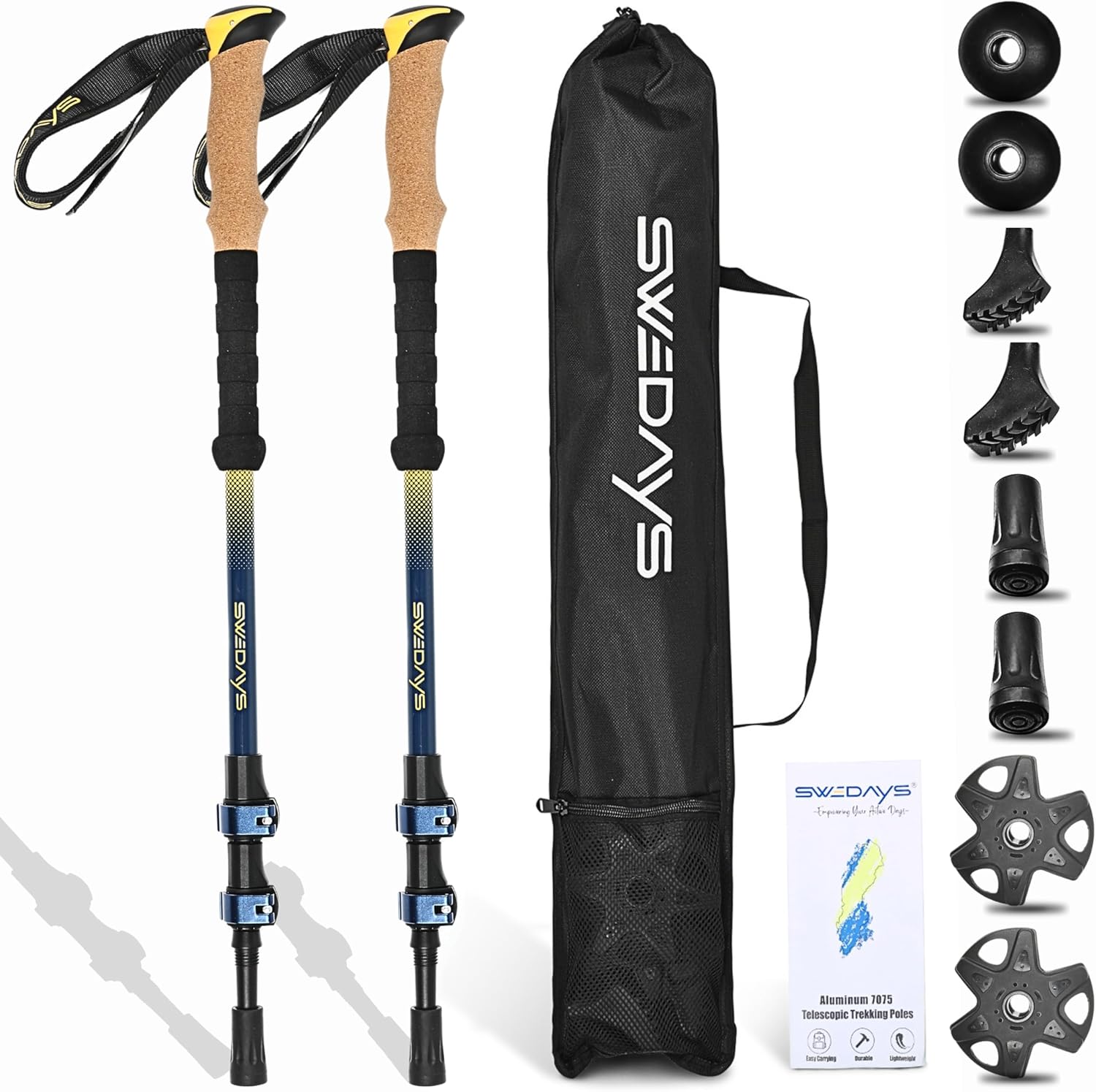 Bastones Telescópicos de Senderismo Ligeros y Ajus
