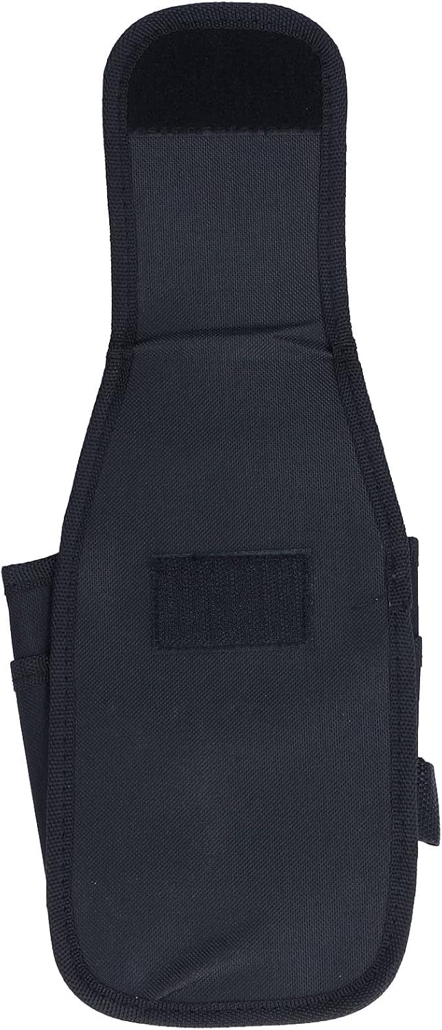 Qukaim Bolsa de herramientas de tela de buey 600D, bolsa de herramientas de tela de buey con cinturón, soporte para destornilladores, adecuada para varias herramientas, color negro