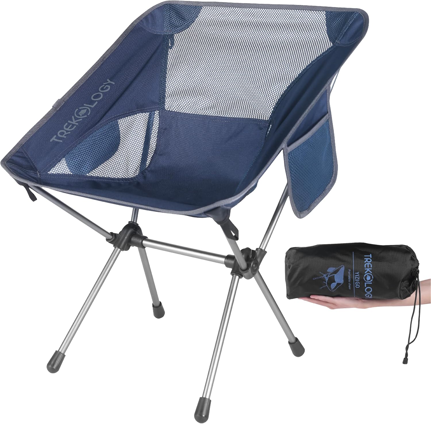 Silla Camping Portátil Azul