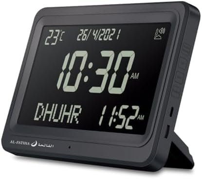 Reloj Azan, Telawah Automático Mundial Digital 8 Sonidos de Oración Azan Reloj de Oración Musulmana para Decoración del Hogar