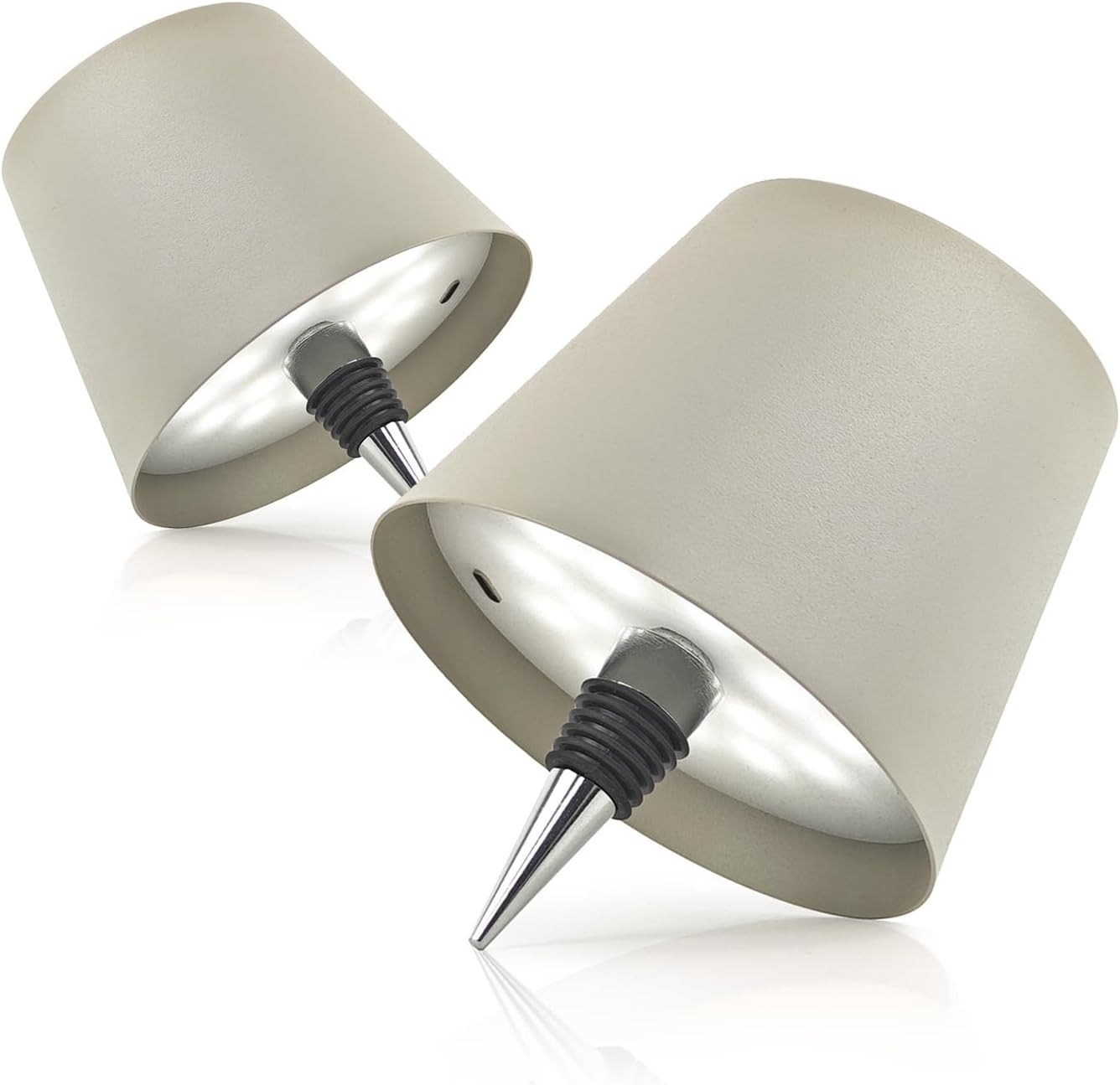 Lámpara de botella táctil recargable MU LIN, inalámbrica, regulable, 3 colores LED, para sala de estar y restaurante, 4000 mAh