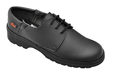 Dian Niza Zapato con Cierre de Cordones, Antideslizante de Gran Coeficiente en Seco y Húmedo, SRC+O1+FO, Negro, Talla 42