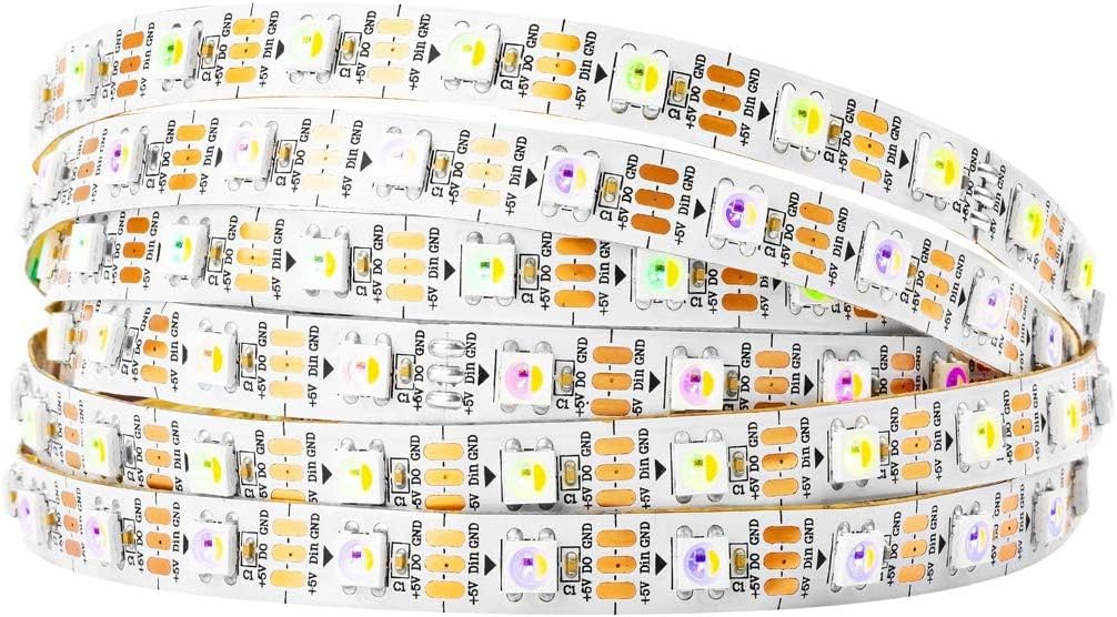 BTF-LIGHTING RGBW RGBCW Blanco frío SK6812 (similar a WS2812B) 5 m 60 LED/píxeles/m 300 LED Direccionable individualmente Flexible 4 colores en 1 LED Dream Color Tira LED No resistente al agua IP30 DC5V