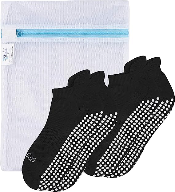 Skyba Calcetines Antideslizantes Para Mujer Hombre - Barre, Yoga, Pilates, Rehabilitación En Hospital, Talla L