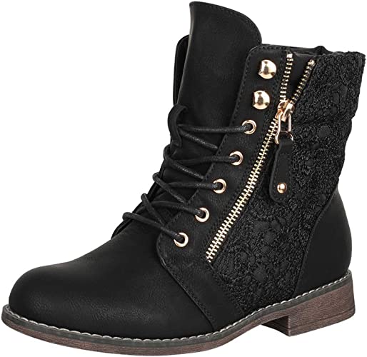 Elara Botines Mujer Botas de Trabajo Chunkyrayan