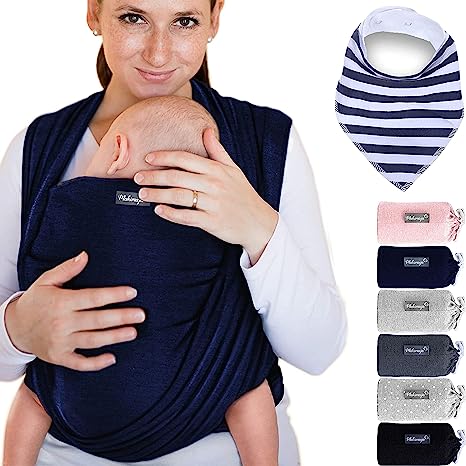 Portabebés Azul Marino - Para Recién Nacidos Y Bebés Hasta 15 Kg - Hecho De Algodón 100%
