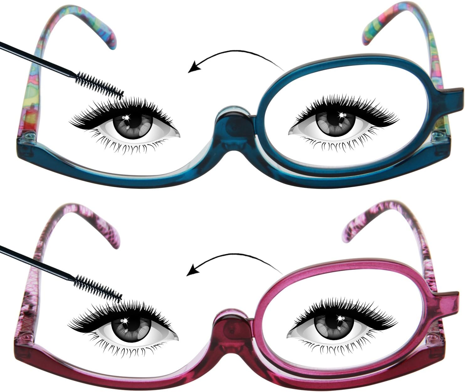 LianSan Diseñador 2 Pack Maquillaje Rotativo Lente Lectura Gafas De Lectura L3660