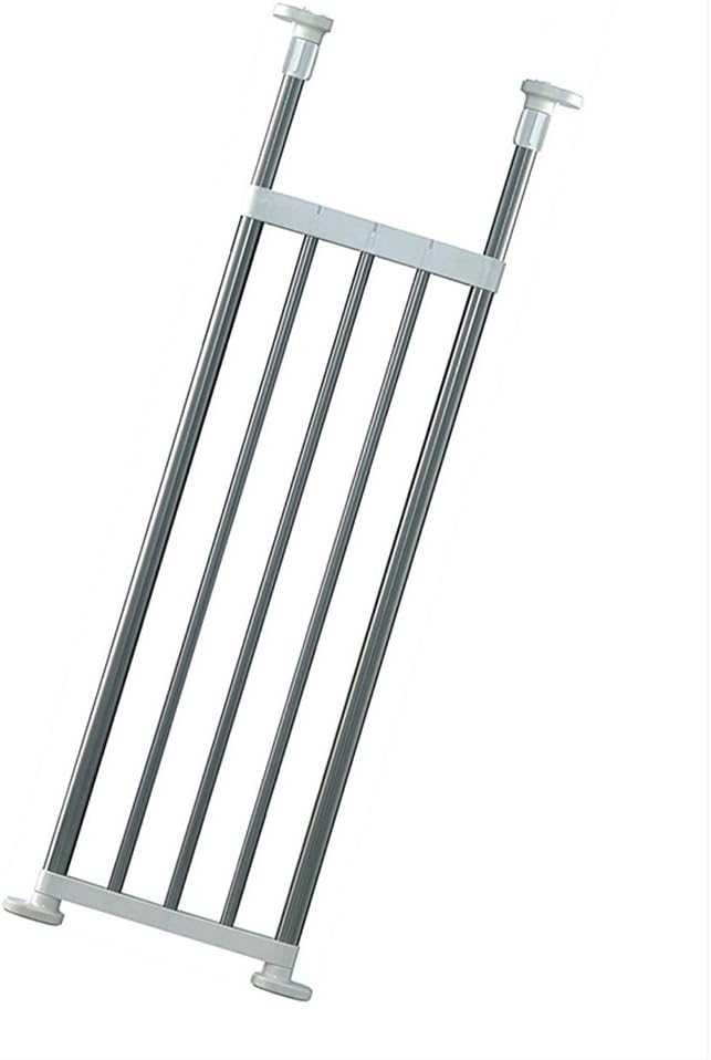 BAOYOUNI Estante telescópico DIY Estante ajustable para armario Estante de almacenamiento Organizador de acero inoxidable Estante expandible Divisor para baño Armario de cocina Refrigerador Armario
