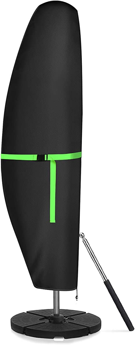 GEMITTO Funda Protectora para Sombrilla (Diámetro 2-4 m),Funda Impermeable para Sombrilla de Jardín, Funda Impermeable para Sombrilla con Cremallera,Protección para Sombrilla de Jardín Exterior