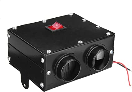 GOZAR 12V 24V 300W Coche Calentador De Camión Calefactor Doble Agujero Calefacción Ventilador Ventana Desempañador - 12V