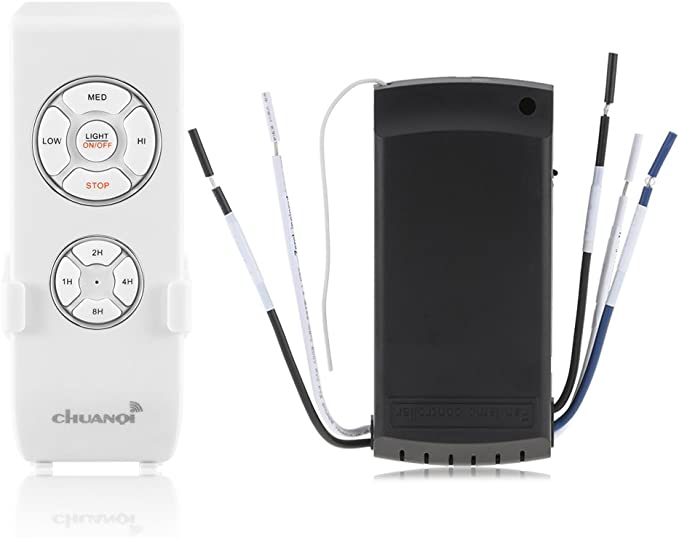ONEVER Lámpara de Ventilador de Techo Kit de Control Remoto y Temporizador Control Remoto Inalámbrico para el Hogar/Oficina/Hotel/Club/Restaurante/Sala de Exhibición
