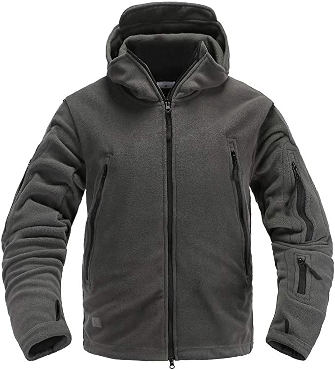Memoryee Chaqueta para Hombre Militar al Aire Libre de Lana Polar Sudaderas Táctica a Prueba de Viento