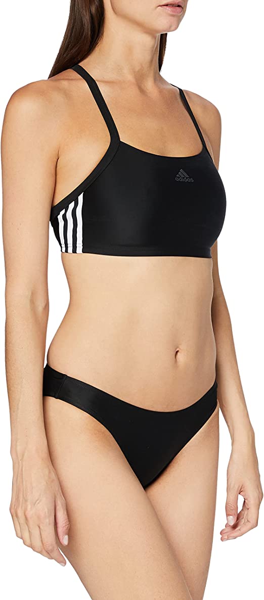 adidas Fit 2pc 3s Traje de Baño, Mujer, Negro, 36