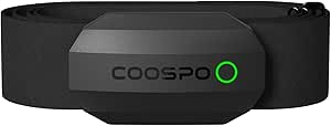 COOSPO H808S Frecuencia Cardíaca Bluetooth Banda Monitor Sensor de Frecuencia Cardíaca Deportivo Ant+ para CoospoRide, Wahoo, Adidas Run, Rouvy, Pulsoid. Color Negro/negro