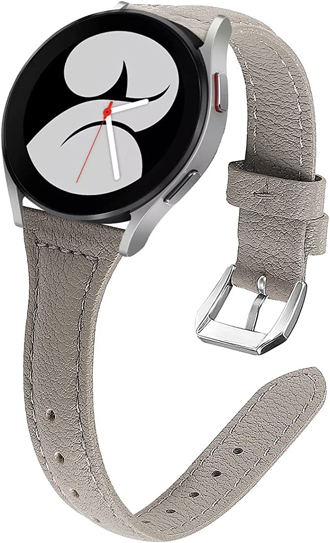 KIMILAR Pulseras Compatible con Samsung Galaxy Watch 42mm/Active/Active 2/Galaxy watch4/4 Classic 40mm 44mm 42mm 46mm Correa Cuero, Reemplazo de Banda de la Muñeca Compatible con Garmin Vivoactive 3