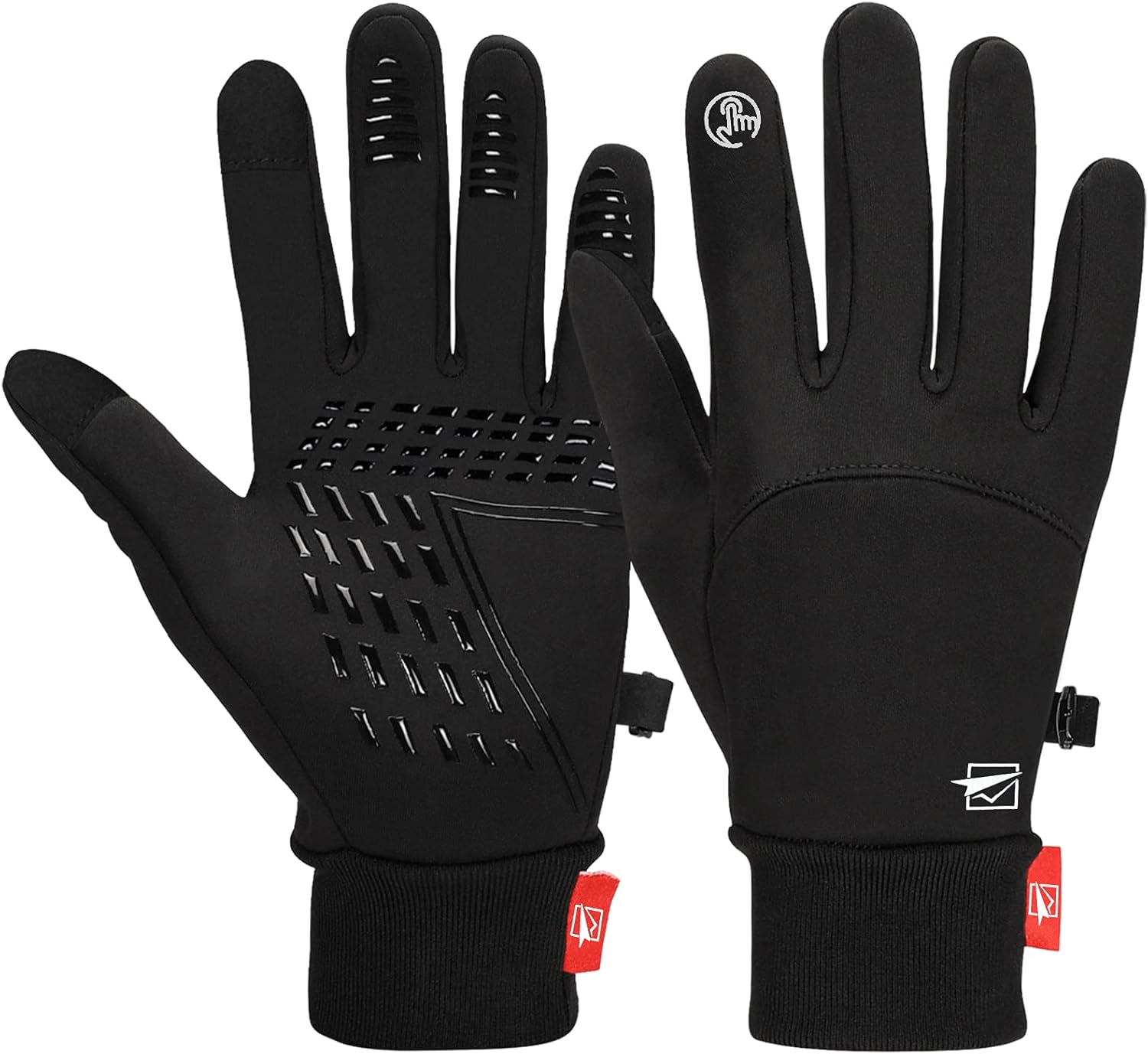 Cevapro Guantes de ciclismo cálidos de invierno, impermeables, para pantalla táctil, resistentes al viento, antideslizantes, para hombres y mujeres, para correr, ciclismo, escalada, etc.