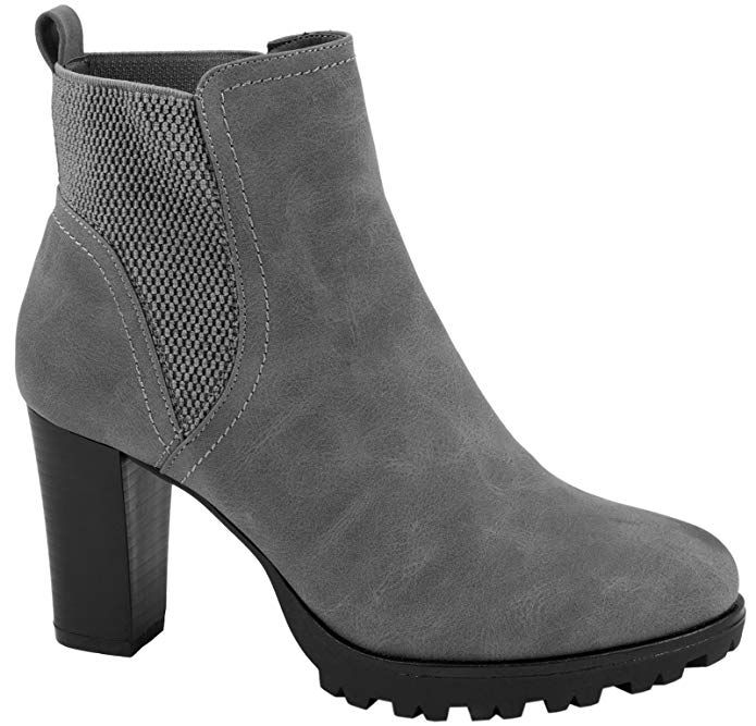 Elara Botines Mujer Chunkyrayan Gris