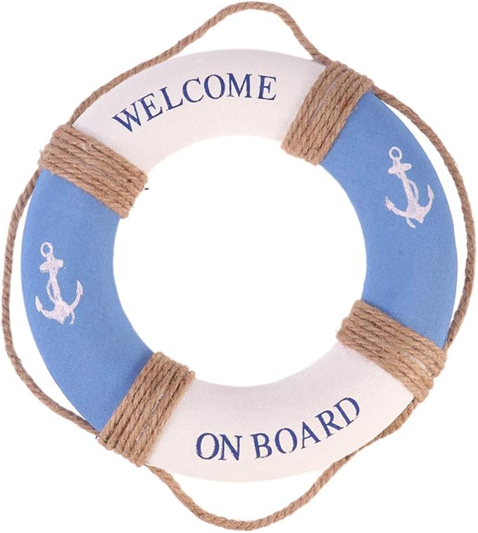 1 Pc Anillo Salvavidas Ancla Náutica Escultura De Anillo De Vida Salvavidas De Espuma Náutica Decoraciones De Paredes Costeras Decoración De Boya De Vida Pirata Oceano Regalo Playa