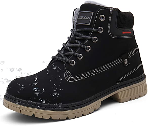 Eagsouni Botas de Nieve Hombre Mujer Cálido Botines Planas Invierno Impermeables Zapatos Senderismo Zapatillas Deportes Trekking Confortables Sneakers
