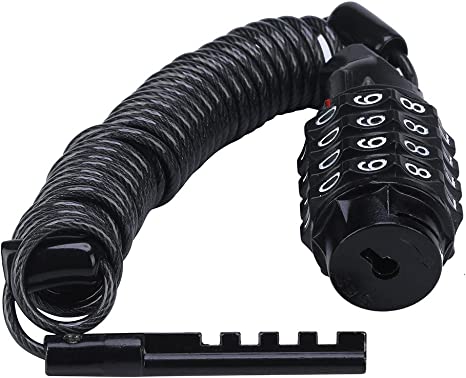 AIXMEET Candado de Bicicleta, Flexible Alta Seguridad Candados de Cadena para Bicicletas Triciclo Scooter Motocicleta