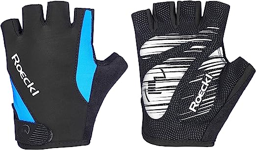 Roeckl Guantes de Ciclismo Basel Cortos Negro/Azul, Talla S