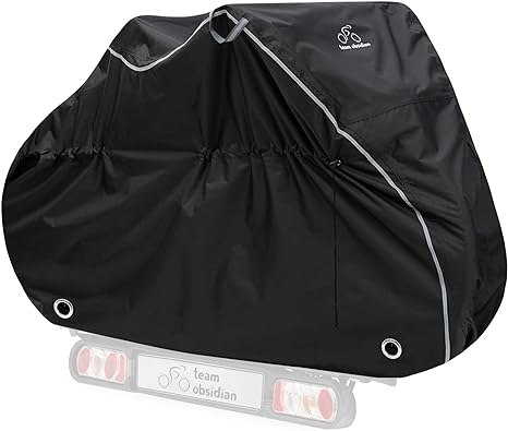 TeamObsidian Funda impermeable para bicicleta al aire libre para 1, 2 o 3 bicicletas, material resistente Ripstop, 2 estilos: fundas estacionarias y para transporte de bicicletas, protección constante, 4 estaciones