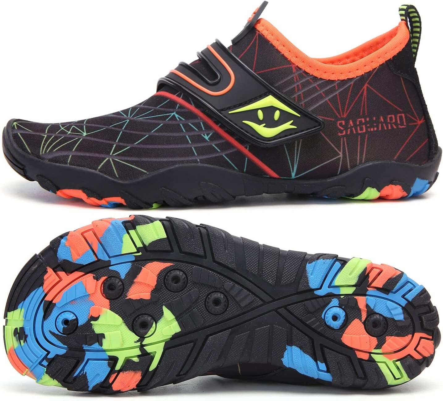 SAGUARO Zapatos de Agua Niños Niñas Secado Rápido Respirable Antideslizante Escarpines Agua,Gr 24-36