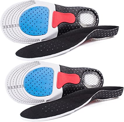 Plantilla para zapatos deportivos, mousse eva transpirable absorción de golpes, almohadilla para pies ortopédicos ajustable para fascitis plantar,correr, espolones de talón dolor de pies - 2 pares